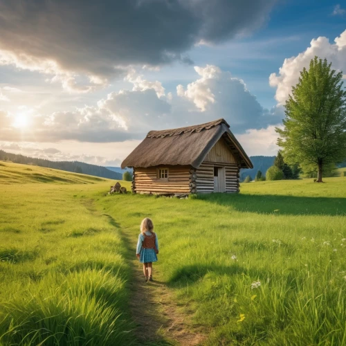home landscape,little girl in wind,meadow landscape,homesteading,homesteader,landscape background,aaaa,children's background,little house,homesteaders,carpathians,lonely house,rural landscape,bucolic,nature background,girl and boy outdoor,countryside,countrywoman,farm background,background view nature,Photography,General,Realistic
