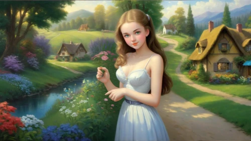 girl in the garden,girl in flowers,girl picking flowers,fantasy picture,fairy tale character,art painting,fantasy art,flower painting,splendor of flowers,beautiful girl with flowers,fairyland,landscape background,dorthy,thumbelina,woman with ice-cream,springtime background,girl in a long dress,flower garden,fairy tale,children's background