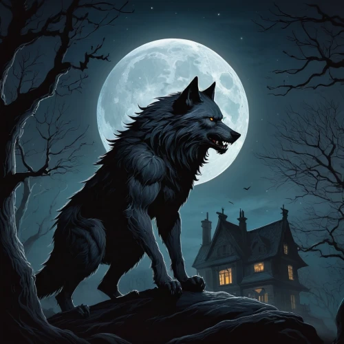 blackwolf,werewolf,howling wolf,werewolve,lycanthrope,werewolves,lycanthropy,constellation wolf,lycan,howl,wolfen,gray wolf,wolfsangel,wolfes,werwolf,black shepherd,wolfgramm,loup,wolf,wolfs,Illustration,Realistic Fantasy,Realistic Fantasy 05