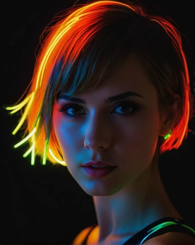 neon body painting,colored lights,neon makeup,lumo,neon,luminous,neon light,vector art,vector girl,neon colors,portrait background,colorful light,glowing antlers,electroluminescent,samus,digital painting,neons,fiery,neon arrows,triss,Conceptual Art,Fantasy,Fantasy 20