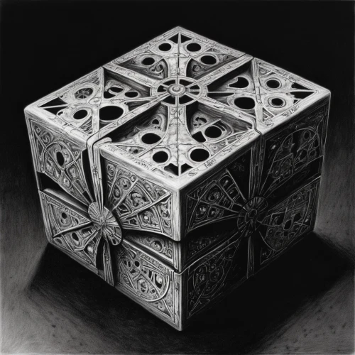 cube surface,magic cube,rubics cube,chess cube,hypercube,wooden cubes,metatron's cube,ball cube,octahedra,column of dice,tesseractic,cubic,hellraiser,cube,rubik's cube,polyhedra,tesseract,cubes,menger sponge,cuboid,Illustration,Black and White,Black and White 35