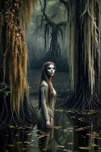 bayou,llorona,swamps,swamp,orona,sirenia,rusalka,amazonica,deviantart,voodoo woman,shamanic,naiads,mirror of souls,jarawa,dryads,druidry,swampy landscape,backwater,naiad,elfland