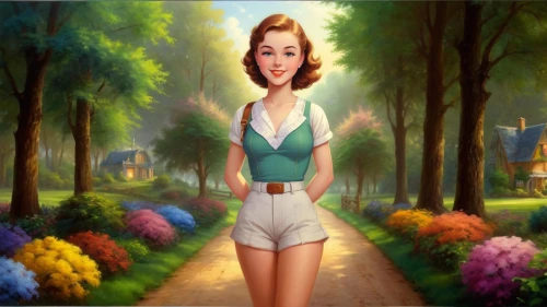 tinkerbell,thumbelina,dorthy,ballerina in the woods,fairyland,girl in the garden,female runner,fairy tale character,princess anna,woman walking,cartoon video game background,golf course background,faerie,background image,fantasy picture,forest background,girl in flowers,storybook character,world digital painting,stepford