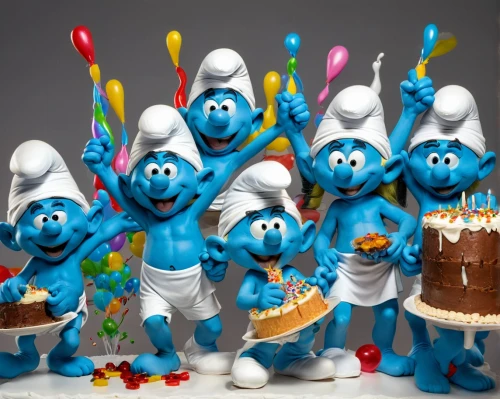 smurfs,smurf,smurfette,blue balloons,happy birthday balloons,clipart cake,smurray,anniversaire,marzipan figures,duendes,children's birthday,birthday banner background,birthday background,celebrants,anniverary,birthdays,birthday template,happy birthday background,birthday party,partymen,Illustration,Abstract Fantasy,Abstract Fantasy 23