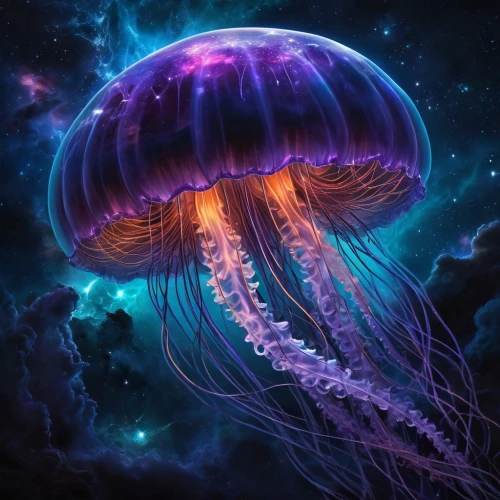 jellyfish,cnidaria,mushroom landscape,nauplii,cauliflower jellyfish,medusae,medusahead,blue mushroom,lion's mane jellyfish,anti-cancer mushroom,muscaria,jellyfishes,deepsea,cnidarian,jellyvision,nauplius,mushroom island,defend,nidularium,deep sea,Conceptual Art,Fantasy,Fantasy 34