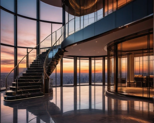 glass wall,the observation deck,penthouses,observation deck,top of the rock,marina bay sands,glass facade,glass building,skywalks,pinnacle,elevators,skydeck,kigali,skyloft,sky apartment,high rise,glass facades,staircase,modern architecture,luxury property,Art,Classical Oil Painting,Classical Oil Painting 12