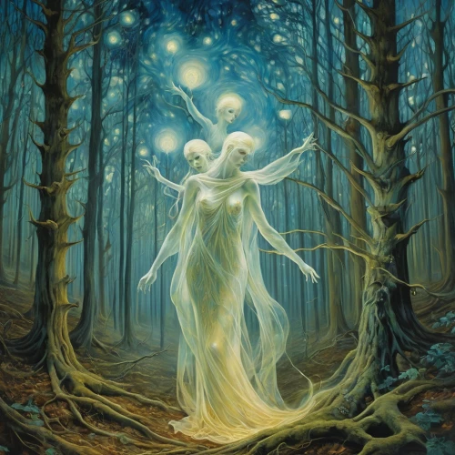 sylphs,faerie,the snow queen,light bearer,silmarils,dryads,faery,beltane,mediumship,forest of dreams,imbolc,fantasy picture,galadriel,sylph,dryad,druidry,druids,faires,enchanted forest,astral traveler,Illustration,Realistic Fantasy,Realistic Fantasy 14