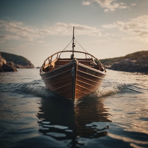 old wooden boat at sunrise,wooden boat,wooden boats,boat landscape,viking ship,seaworthy,boat on sea,lifeboat,rowing boat,boatman,rowboats,boatbuilder,rowboat,whaleboat,boat rowing,old boat,longboat,dinghy,boatbuilding,currach,Photography,General,Cinematic