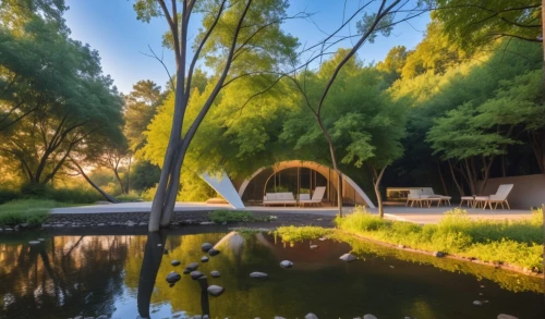 landscape designers sydney,acequia,weeping willow,superadobe,wooden bridge,hanging willow,landscape design sydney,colorado riverway bridge,adventure bridge,corkscrew willow,huacachina oasis,japanese garden,bamboo forest,watermill,garden pond,water wheel,hanging bridge,healdsburg,bridge arch,watermills,Photography,General,Realistic