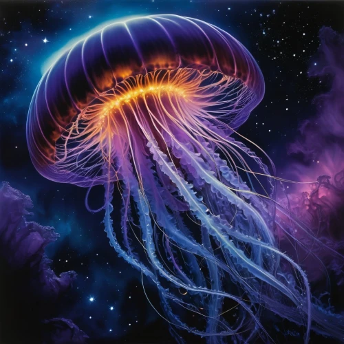 cnidaria,jellyfish,lion's mane jellyfish,medusae,atlanticus,cyanea,deepsea,jellyfishes,medusahead,nauplii,cnidarian,cauliflower jellyfish,nauplius,polyp,cnidarians,azathoth,deep sea nautilus,benthopelagic,medullary,ctenophores,Conceptual Art,Sci-Fi,Sci-Fi 02