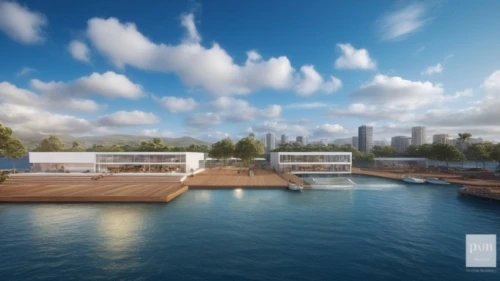 seasteading,harborfront,renderings,shipping containers,floating huts,houseboats,dockage,artificial islands,hoboken condos for sale,zidell,waterfronts,leaseplan,docks,boat dock,penthouses,floating islands,waterfront,maldives mvr,buangan,3d rendering