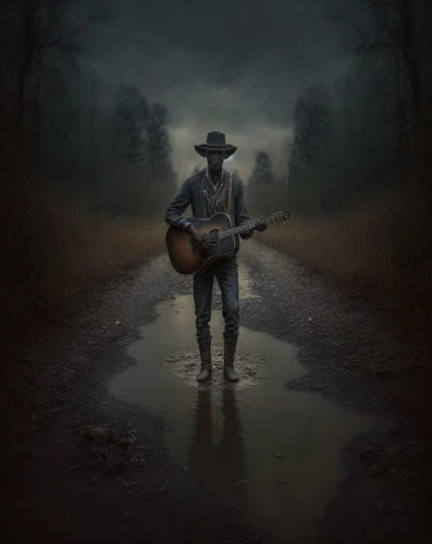 banjo player,country song,pilgrim,danthebluegrassman,guitar player,troubador,troubadour,lonesome,country road,django,road forgotten,musician,farmer in the woods,rdr,cavaquinho,vaquero,bluesman,bandito,guitar,the guitar