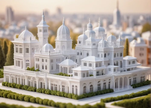 tilt shift,white temple,miniaturist,big mosque,lego city,voxel,grand mosque,palaces,victorian,render,victoriana,city mosque,smolny,miniature house,model house,mosques,3d render,voxels,maqbara,europe palace,Photography,Documentary Photography,Documentary Photography 25