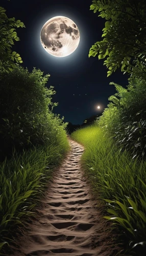 moonlit night,moon and star background,moonwalked,cartoon video game background,the mystical path,path,the path,moonwalks,moonscape,night image,night scene,moonlit,the way,moon walk,moon night,moonesinghe,moon at night,fantasy picture,pathway,full moon,Photography,General,Realistic