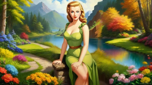 maureen o'hara - female,green background,background ivy,the blonde in the river,marylyn monroe - female,pin-up girl,spring background,connie stevens - female,springtime background,jane russell-female,retro pin up girl,golf course background,spring leaf background,pin up girl,marilyn monroe,mamie van doren,green dress,pin-up girls,retro pin up girls,forest background