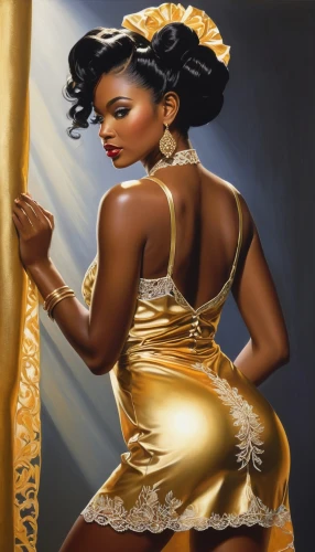 lumidee,gold paint stroke,oshun,latell,golden apple,gold paint strokes,gold colored,gold foil art,african american woman,toccara,gold lacquer,rasheeda,fantasy art,beautiful african american women,gold bullion,golden candlestick,gold plated,gold foil,prophetess,gold filigree,Conceptual Art,Daily,Daily 16