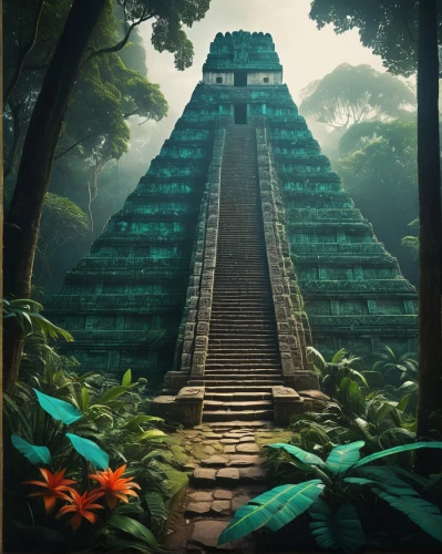 tikal,yavin,pakal,aztecas,palenque,azteca,amazonica,calakmul,aztec,mayan,kukulkan,bonampak,chichen itza,quetzalcoatl,step pyramid,mesoamerican,pyramid,tenochtitlan,ziggurat,vimana,Illustration,Abstract Fantasy,Abstract Fantasy 02