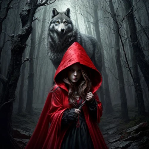 red riding hood,little red riding hood,red coat,two wolves,howling wolf,blackwolf,wolfsfeld,wolfsangel,wolf couple,pugmire,woolfe,red cape,wolfsschanze,wolfen,ravenloft,wolfgramm,wolfs,wolfes,wolf,lycanthrope