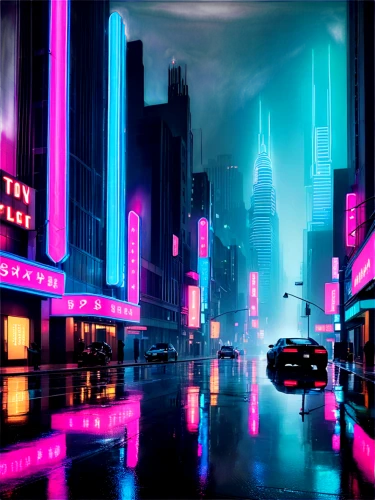 cybercity,cyberpunk,metropolis,cityscape,bladerunner,shinjuku,polara,tokyo city,futuristic landscape,fantasy city,cyberscene,colorful city,neon arrows,synth,cybertown,city at night,tokyo,lumpur,cityzen,neons,Illustration,Vector,Vector 18