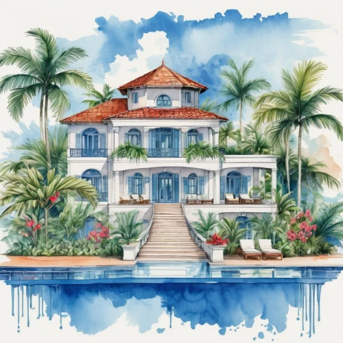tropical house,houses clipart,holiday villa,pool house,dreamhouse,florida home,luxury property,beach house,house by the water,mustique,palmilla,mansion,palmbeach,villa,mansions,house of the sea,fisher island,house painting,inmobiliarios,beachhouse,Unique,Design,Infographics