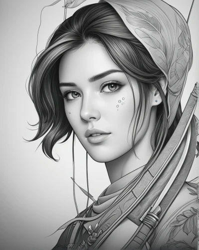 aveline,zofia,ashe,ana,krita,game illustration,musketeer,fiora,illustrator,zarina,rogue,clementine,girl with gun,game drawing,liora,line art,isabela,vector girl,sci fiction illustration,arrow line art,Conceptual Art,Daily,Daily 35