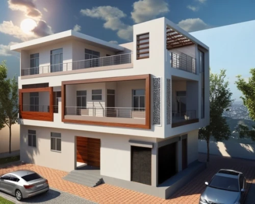 3d rendering,two story house,residential house,residencial,modern house,exterior decoration,inmobiliaria,block balcony,vastu,duplexes,render,sketchup,appartment building,condominia,house front,residence,puram,apartment house,maisonette,homebuilding