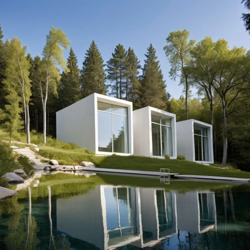 mirror house,cubic house,cube house,inverted cottage,summer house,forest house,pool house,eisenman,pavillon,prefab,house in the forest,frame house,house with lake,water cube,modern house,electrohome,modern architecture,aqua studio,summerhouse,mahdavi,Photography,General,Realistic