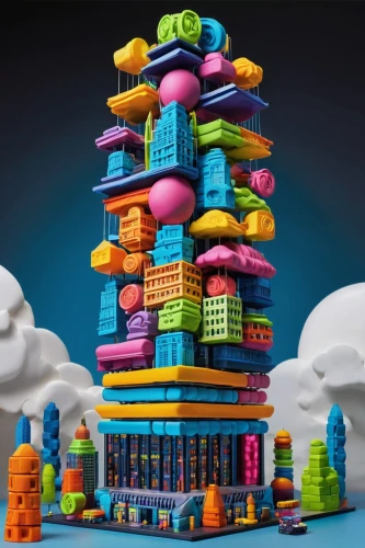 play tower,micropolis,animal tower,cloudmont,lego pastel,cloud towers,toy blocks,tinkertoys,lego building blocks,building blocks,megapolis,building block,construction toys,bird tower,lego city,fantasy city,minitower,locomotiv,stackable,sky city,Unique,3D,Clay