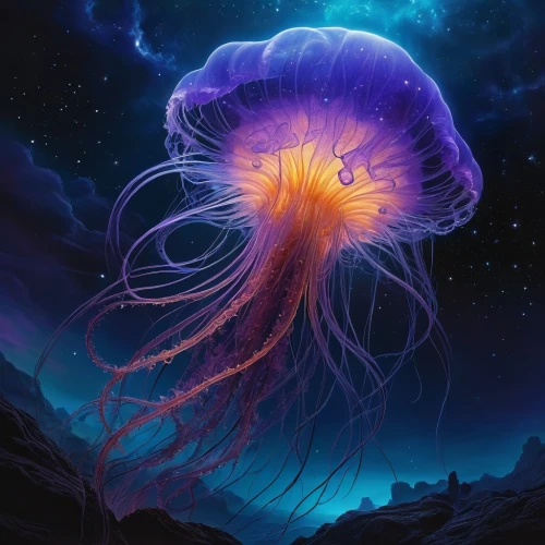 jellyfish,cnidaria,lion's mane jellyfish,cauliflower jellyfish,jellyfish collage,deepsea,medusae,nauplii,jellyfishes,deep sea,cnidarian,anemone of the seas,deep sea nautilus,medusahead,pellumbi,nauplius,star anemone,cnidarians,coral guardian,porifera,Conceptual Art,Fantasy,Fantasy 28