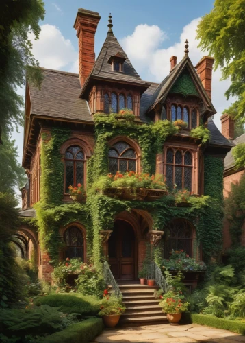 marylhurst,victorian house,forest house,old victorian,briarcliff,maplecroft,house in the forest,fairy tale castle,witch's house,dandelion hall,dreamhouse,victorian,henry g marquand house,beautiful home,country house,ravenswood,ferncliff,country estate,fairytale castle,victoriana,Art,Classical Oil Painting,Classical Oil Painting 09