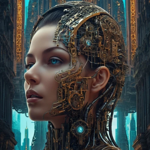 cyborg,biomechanical,cyberia,transhuman,sci fiction illustration,cybernetic,cybernetically,automaton,cyberpunk,neuromancer,transhumanism,mechana,cybernetics,augmentation,automatica,digiti,dystopia,metropolis,cyberangels,ai,Conceptual Art,Sci-Fi,Sci-Fi 09