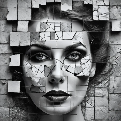 puzzled,fragmented,cubist,puzzling,woman thinking,puzzlingly,puzzle pieces,puzzlers,puzzlement,puzzles,jigsaw puzzle,fragmentary,cubism,rankin,puzzler,woman face,puzzle piece,fragmenta,cubists,woman's face,Illustration,Realistic Fantasy,Realistic Fantasy 40