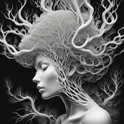 dryad,dryads,rooted,unseelie,persephone,seelie,dendritic,tendrils,vespertine,fathom,neuroplasticity,the enchantress,girl with tree,naiad,mindscape,mystical portrait of a girl,diwata,maenads,immortelle,leafless,Conceptual Art,Fantasy,Fantasy 02