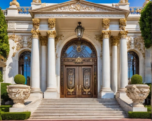 palladianism,marble palace,mansion,luxury property,front door,palatial,luxury home,beverly hills,front gate,entranceway,garden door,dolmabahce,gated,mansions,house entrance,luxury real estate,zappeion,doorkeepers,gold stucco frame,neoclassical,Illustration,Vector,Vector 16