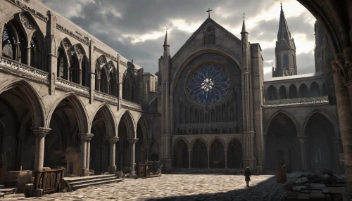 cryengine,gothic church,neogothic,nidaros cathedral,haunted cathedral,cathedral,blackburne,dishonored,cathedrals,theed,praetorium,the cathedral,notre dame,physx,blackgate,3d rendered,archbishopric,conventual,3d render,woolnoth,Conceptual Art,Fantasy,Fantasy 33