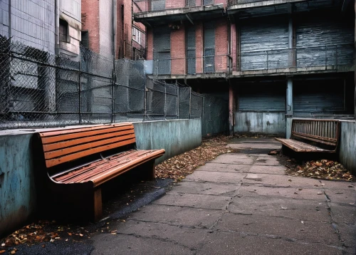 benches,school benches,lubitel 2,dereliction,patio,urban landscape,derelict,terrace,old linden alley,alleys,bench,block balcony,alleyway,loading dock,disused,terracing,patios,abandono,schoolyard,abandonments,Conceptual Art,Daily,Daily 19