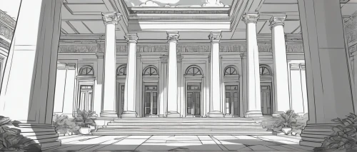 columns,pillars,marble palace,colonnaded,greek temple,doric columns,penciling,the palace,egyptian temple,zappeion,pantheon,neoclassical,artemis temple,colonnades,palladian,palaces,white temple,crypts,pencilling,peristyle,Illustration,Black and White,Black and White 04