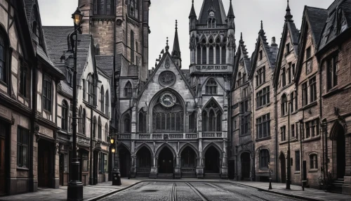 gothic church,marischal,haunted cathedral,dunfermline,neogothic,metz,the black church,black church,nidaros cathedral,cathedrals,st mary's cathedral,aachen cathedral,aachen,edinburgh,archbishopric,markale,notre,notre dame,koln,armagh,Illustration,Black and White,Black and White 14