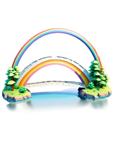 rainbow bridge,3d render,rainbow background,lowpoly,3d rendered,rainbow pencil background,render,cinema 4d,raimbow,lensball,3d model,colorful ring,3d mockup,3d background,prism,polarizers,volumetric,anaglyph,rainbo,pot of gold background,Unique,3D,Low Poly