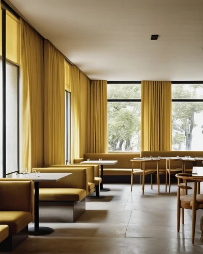 chipperfield,mahdavi,neutra,cafeteria,aalto,lunchroom,midcentury,canteen,cafeterias,corbusier,lecture room,zumthor,corbu,banquette,arzak,dining room,lunchrooms,amanresorts,seating area,cafetorium,Photography,General,Realistic