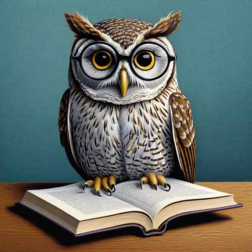 reading owl,boobook owl,owl art,owl drawing,bubo,owl,siberian owl,sparrow owl,owlet,glaucidium,little owl,tutor,brown owl,kirtland's owl,small owl,large owl,bart owl,hibou,book illustration,owls,Illustration,Realistic Fantasy,Realistic Fantasy 11
