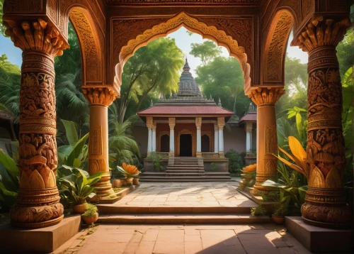 chhatri,bodhgaya,chhatra,mahavihara,mahabodhi,indian temple,sarnath,jain temple,gurukul,mehrauli,chhatrasal,rajbari,ranakpur,nawalgarh,shantiniketan,santiniketan,chhatrapati,bada bagh,qutub,water palace,Art,Classical Oil Painting,Classical Oil Painting 27