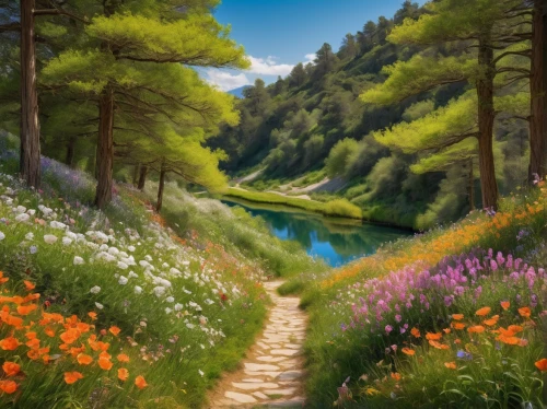 nature background,landscape background,meadow landscape,nature landscape,springtime background,flower field,world digital painting,meadow in pastel,flower painting,spring background,nature wallpaper,sea of flowers,spring nature,blooming field,landscape nature,field of flowers,walking in a spring,digital painting,flower meadow,beautiful landscape,Art,Classical Oil Painting,Classical Oil Painting 17