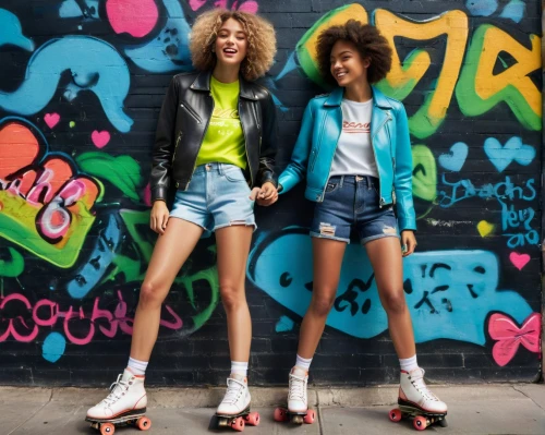 neon colors,afros,afro american girls,shoreditch,retro eighties,fashionistas,abfab,the style of the 80-ies,street fashion,fashion street,neon candies,stooshe,two girls,fluoro,rollerskates,rollerbladers,eighties,asos,mulattos,models,Conceptual Art,Daily,Daily 27