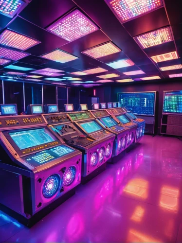 spaceship interior,ufo interior,spaceland,arcade games,arcades,game room,nightclub,jukebox,arcade,retro diner,robotron,jukeboxes,disco,spaceship space,computer room,poolroom,polybius,slots,arcading,discotheques,Illustration,Realistic Fantasy,Realistic Fantasy 38