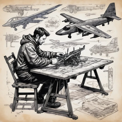 game drawing,typewritten,game illustration,typewriting,vintage drawing,typewriter,vintage illustration,retro 1950's clip art,writing or drawing device,newspaperman,maintainers,maintainer,hand-drawn illustration,illustrator,aircraft construction,freelancer,war correspondent,autorotation,jeppesen,man with a computer,Conceptual Art,Sci-Fi,Sci-Fi 01