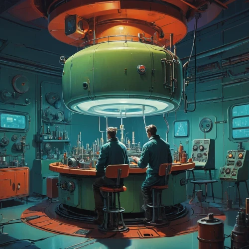 chemical laboratory,cyclotrons,laboratory,sci fiction illustration,watchmakers,atomic age,steamboy,laboratories,watchmaker,engine room,science fiction,manufactory,laboratory information,barotrauma,stereocenters,laboratorium,radiometers,the boiler room,reactor,fallout shelter,Conceptual Art,Sci-Fi,Sci-Fi 01