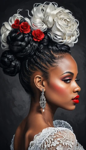 digital painting,world digital painting,african woman,african american woman,braid african,digital artwork,digital art,afroasiatic,flamenca,african art,hairpieces,portrait background,derivable,rose flower illustration,oil painting on canvas,africaine,rosemond,afrocentrism,digital drawing,adornment,Unique,Paper Cuts,Paper Cuts 01