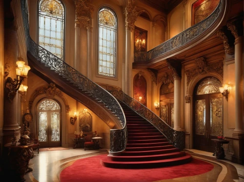 staircase,staircases,stairway,outside staircase,stairs,escaleras,escalera,stair,entrance hall,winding staircase,royal interior,ornate,circular staircase,ornate room,hallway,hall of the fallen,stairwell,stairways,victorian,grandeur,Illustration,Realistic Fantasy,Realistic Fantasy 16