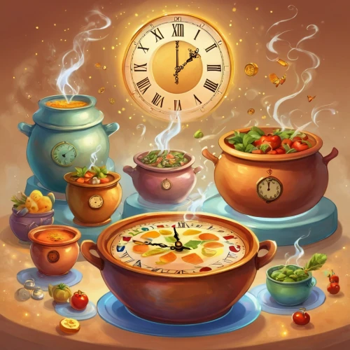 cooking book cover,jjigae,souping,vegetable soup,tagine,minestrone,soup spice,caldo,cookery,food and cooking,lentil soup,cooking vegetables,soup,cooking pot,techsoup,pot of gold background,stockpot,pasdeloup,tom yum kung,korean cuisine,Illustration,Realistic Fantasy,Realistic Fantasy 01